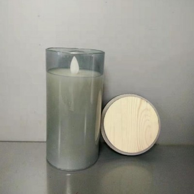 Glass Jar  candles with wood lids