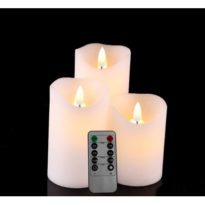 LED pillar candle with bullet shape wick