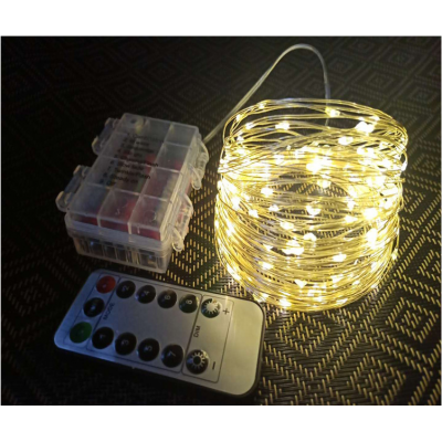 Remote Control 8 Functions Transparent Waterproof Timer Battery Box string light