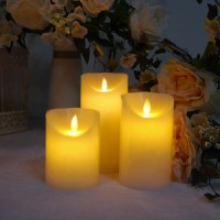 Wholesale Candle Pillar Led Candle wax moving flame candle